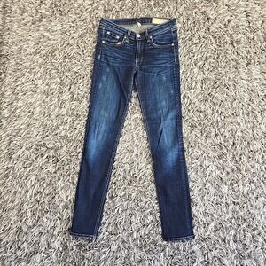 Rag & Bone Women's Cate Dark Wash Denim Mid Rise Skinny Jeans Size 27 Kensington